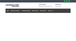Desktop Screenshot of centennialparkauto.com.au