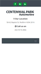 Mobile Screenshot of centennialparkauto.com.au