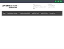 Tablet Screenshot of centennialparkauto.com.au